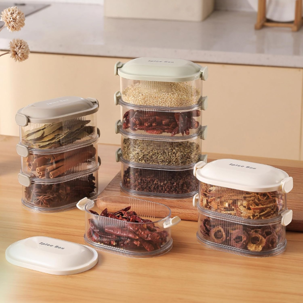 4 Layers Multi-layered Seasoning Storage Box